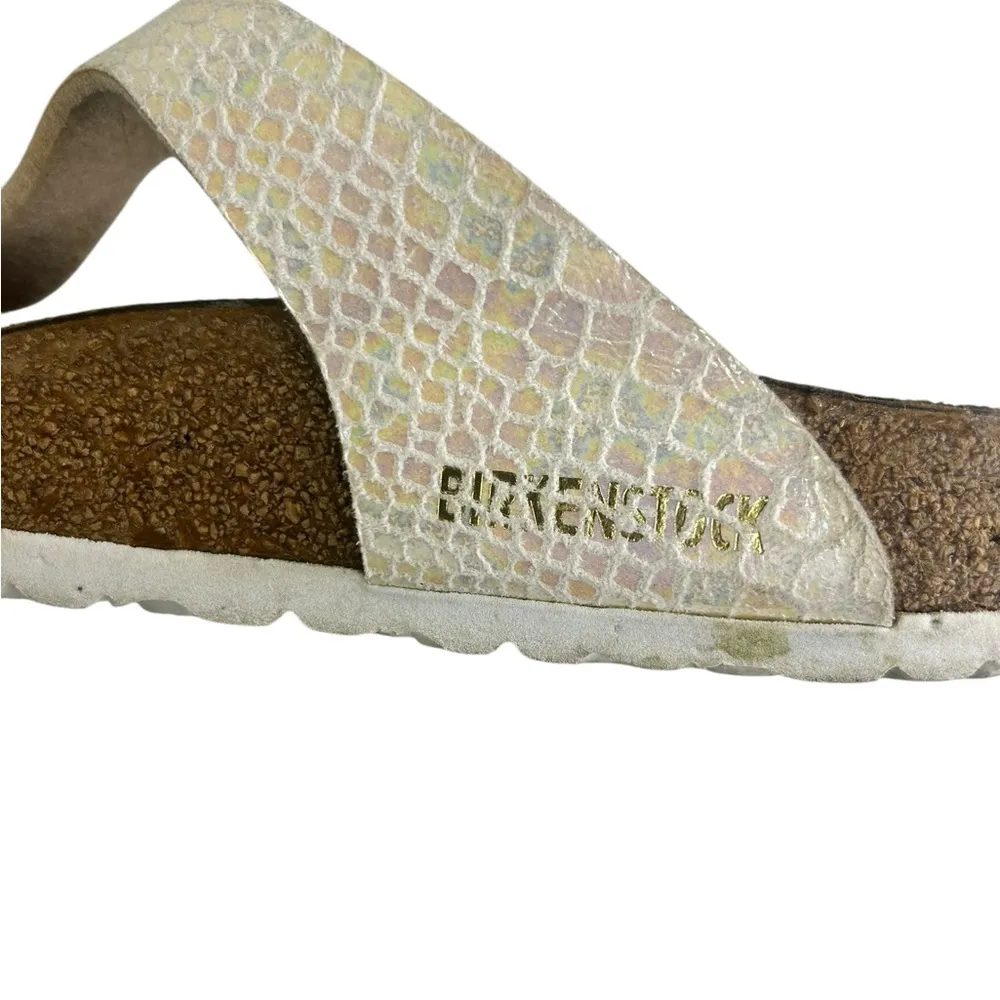 Birkenstock birko flor Gezah Iridescent snake print Sandals size women’s 9 - Image 6