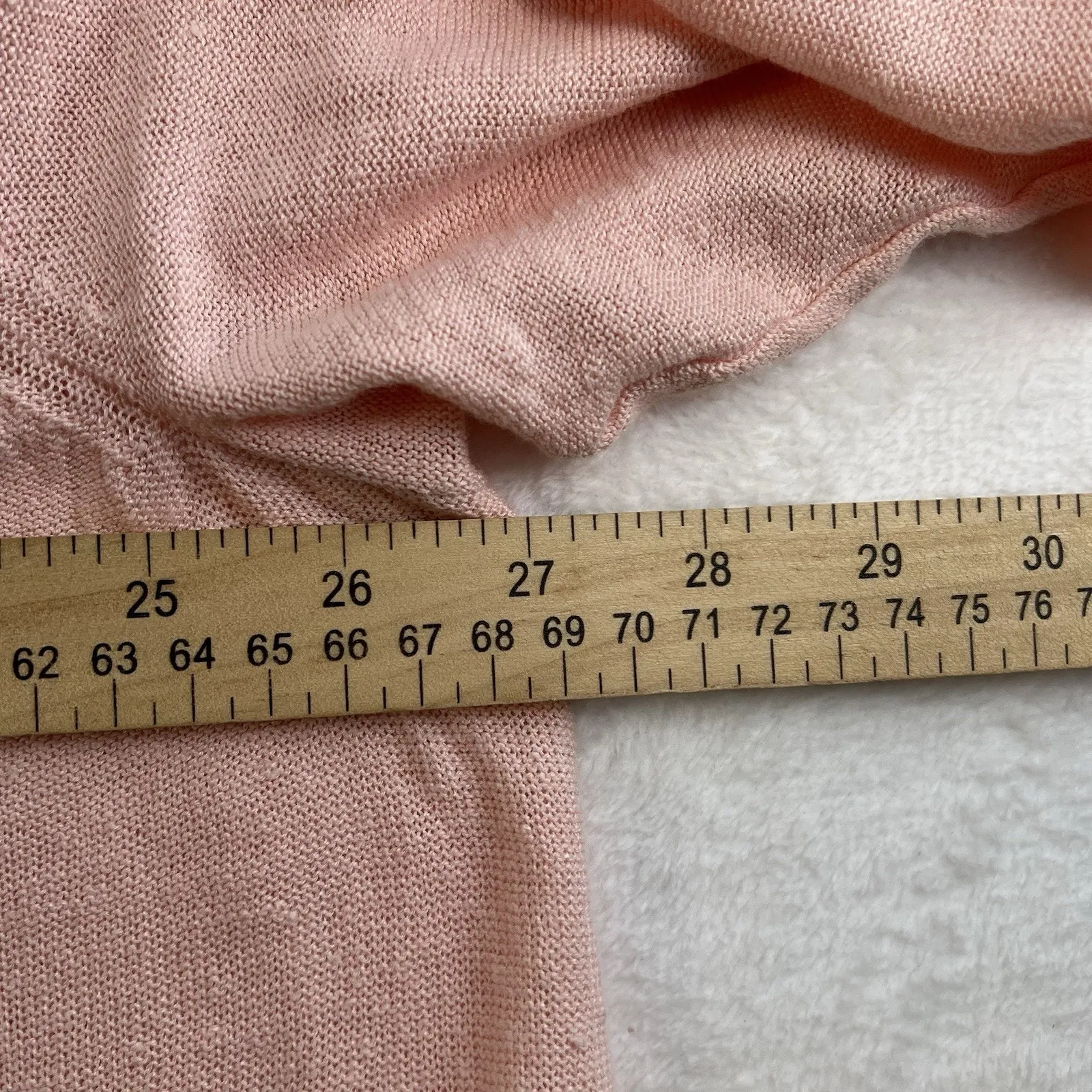 J Jill Plus 3X Knit Sweater Top Linen Blend Round Neck 3/4 Sleeve Lightweight Pink - Image 11