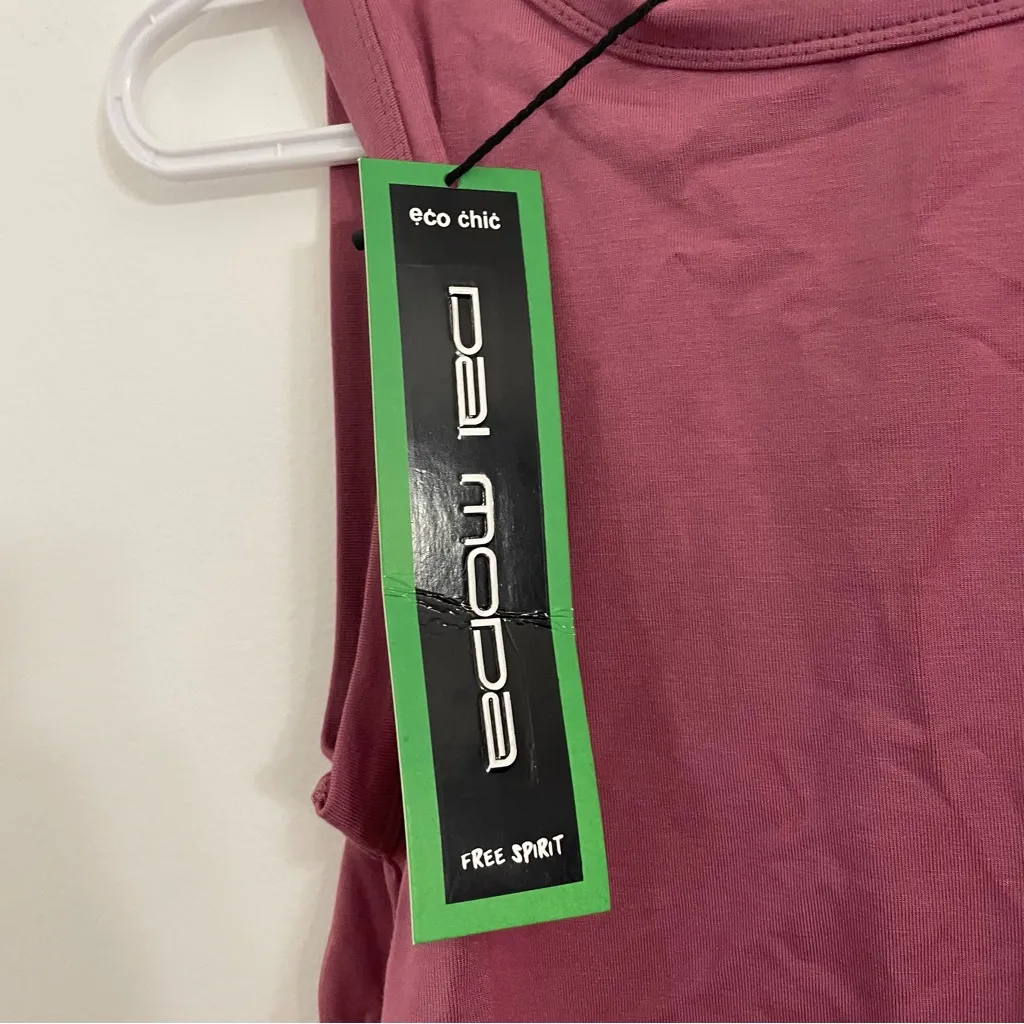 NWT Dai Moda Ruched Sleeveless Sheath Dress | Size: Medium Pink - Image 6