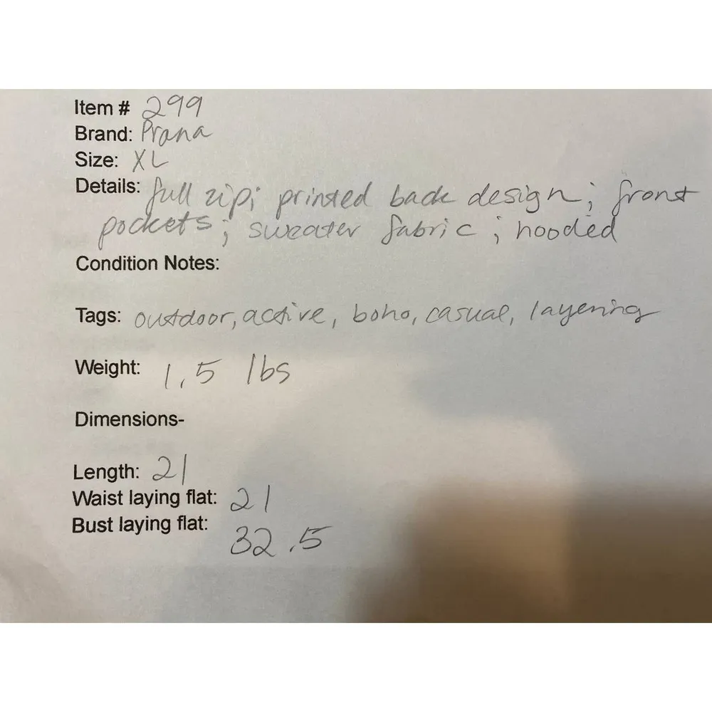 Prana Jacket Full Zip Long Sleeve Solid Black Basic Womens Size XL - Image 7