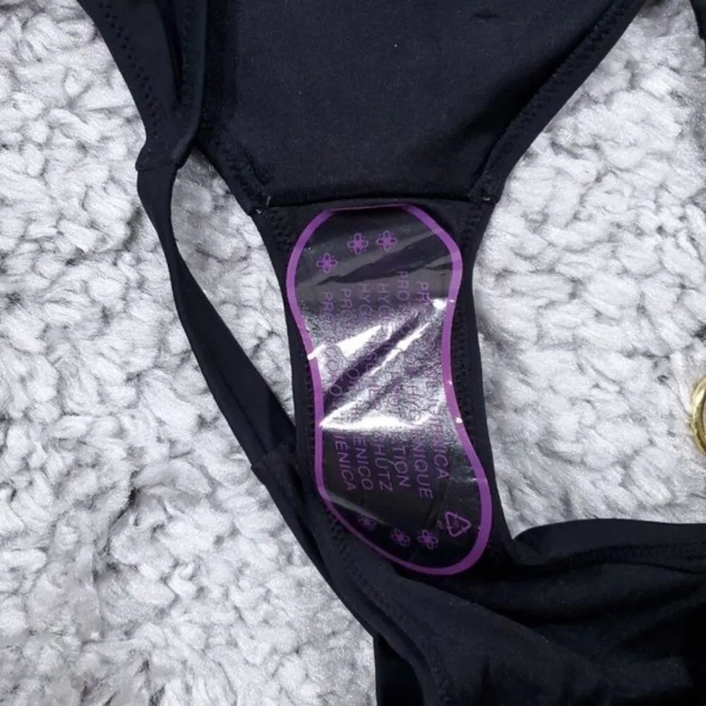 L’Agent by Agent Provocateur Adrina Black Swim Bikini Bottom Size Large Women's - Image 4