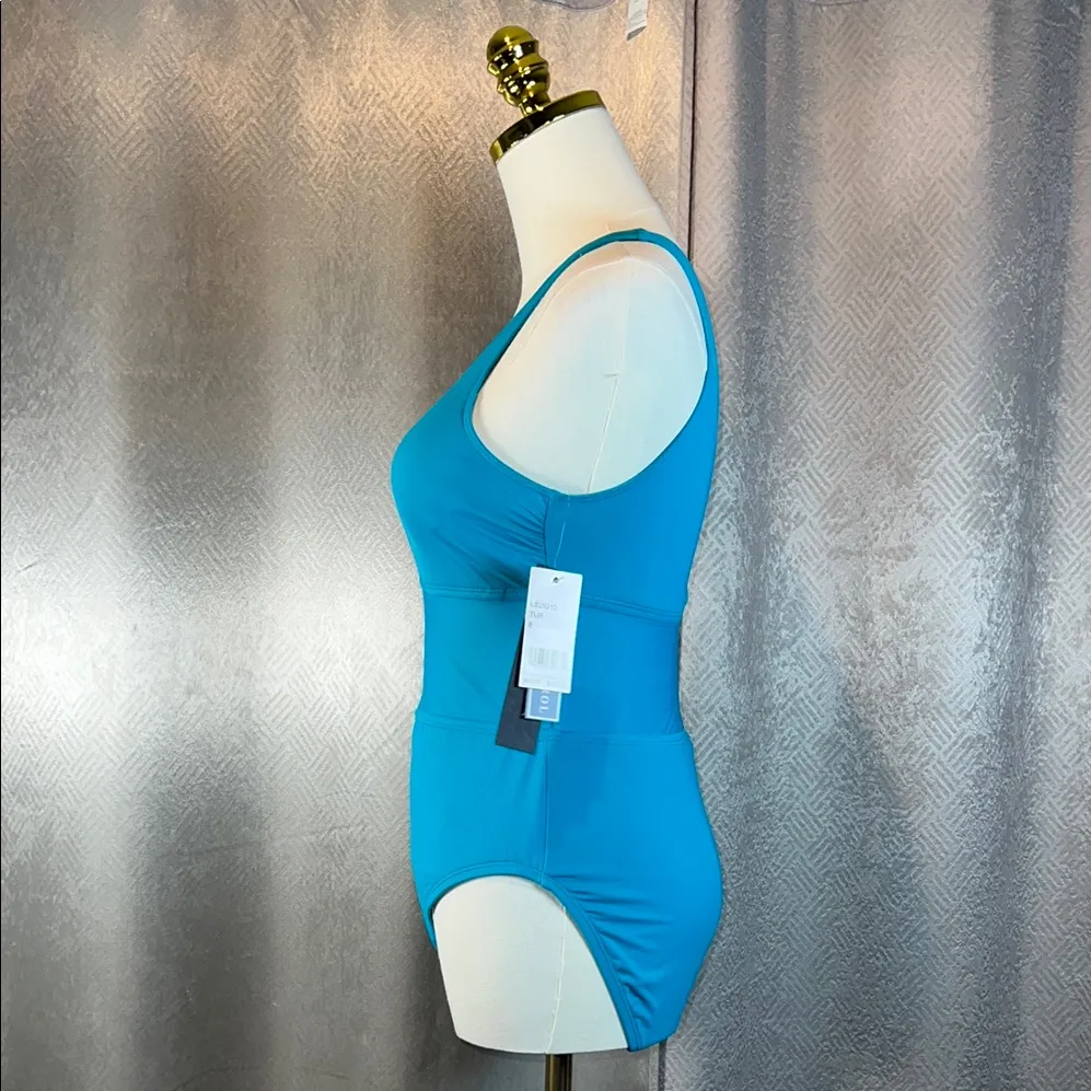 La Blanca Women's Teal Cutout One-Shoulder Swimsuit size8US.              ordrA3 - Image 6