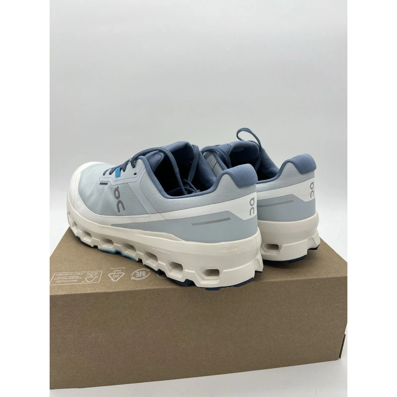 On Cloudvista 2 Waterproof Arctic Ivory Trail Shoe Women's Size 9.5 3WE30163042 Blue - Image 5