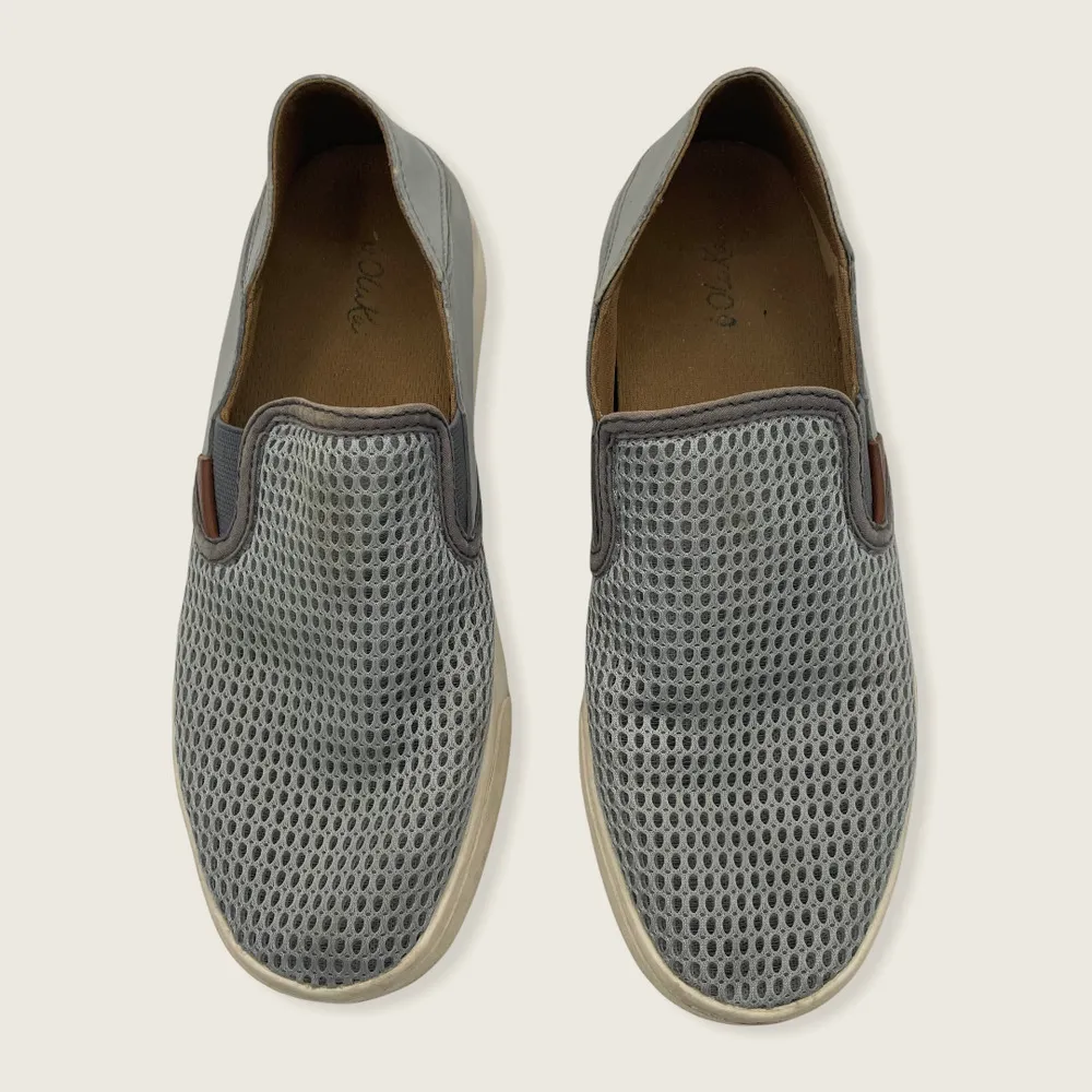 Olukai Pehuea Gray Mesh Fabric & Rubber Slip On Sneaker Flat Loafer 7.5 - Image 3