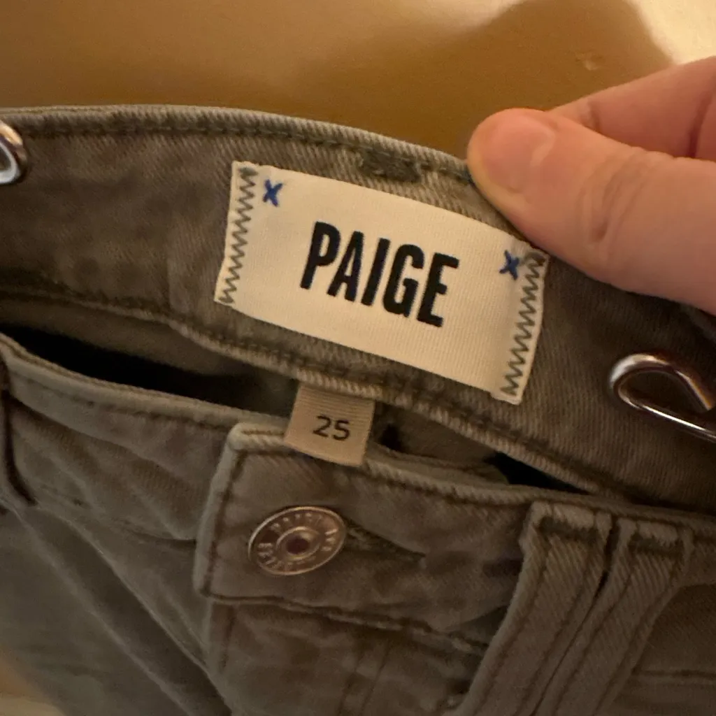 Paige Anessa Carpenter Wide Leg Crop Jeans in Vintage Sweet Succulent - Image 5