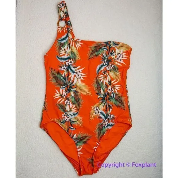 NEW‎ Seafolly ocean alley one shoulder ring maillot one piece swimsuit, US  10 - Image 2