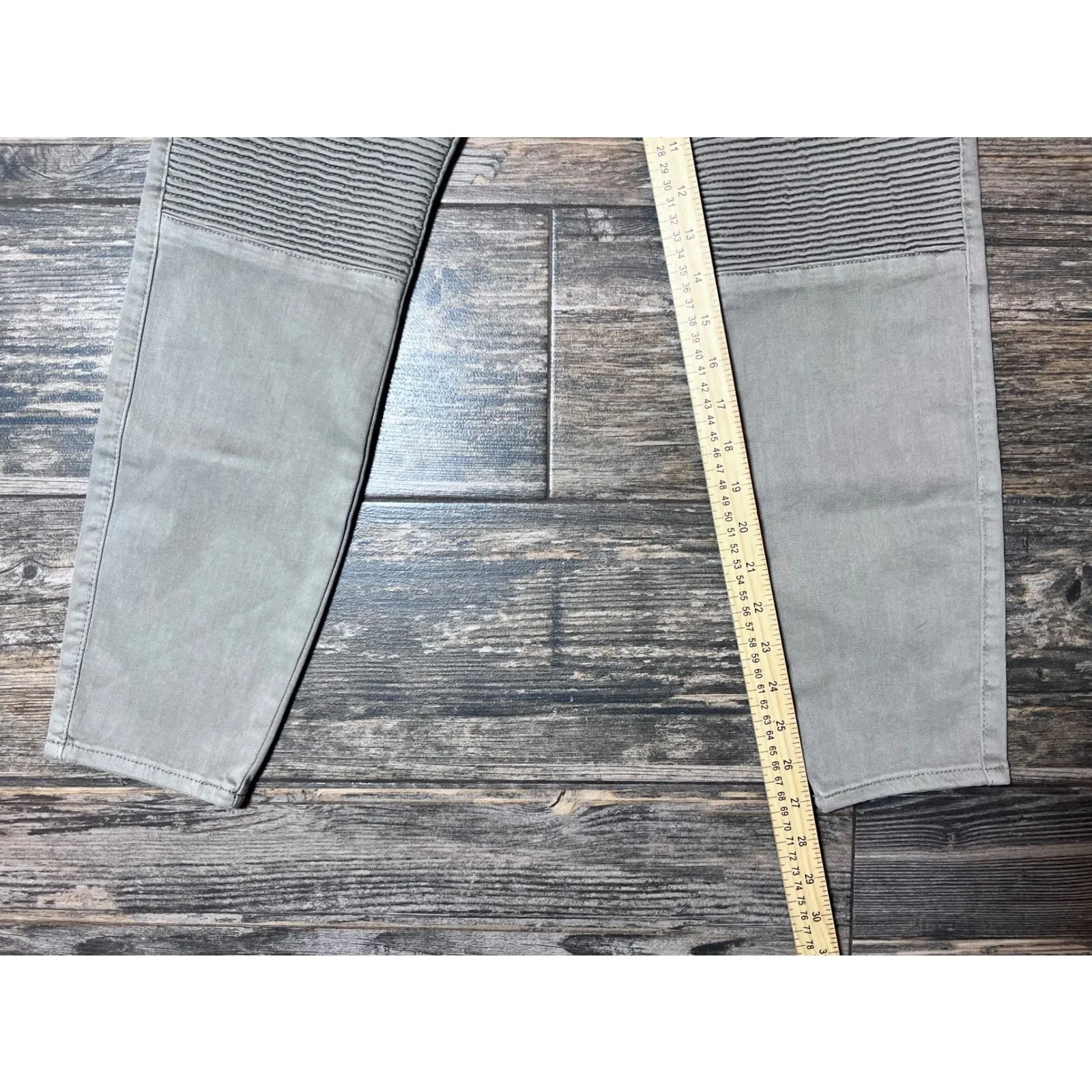 Pistola Moto Audrey‎ Moto Jeans Size 29 Gray Skinny Biker Style Denim Pants - Image 7