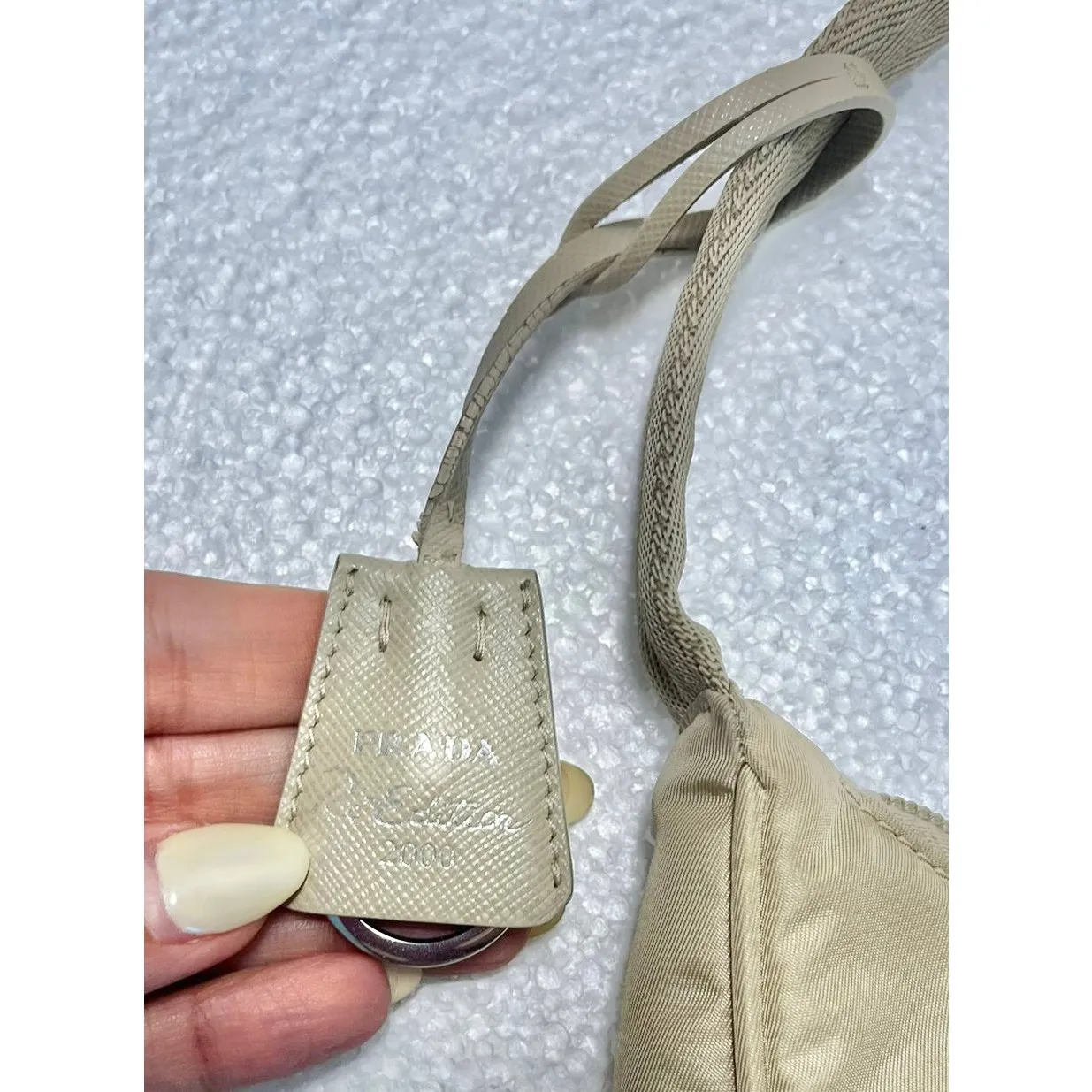 Prada  Re-Nylon Saffiano Mini Re-Edition 2000 Bag Deserto - Image 7