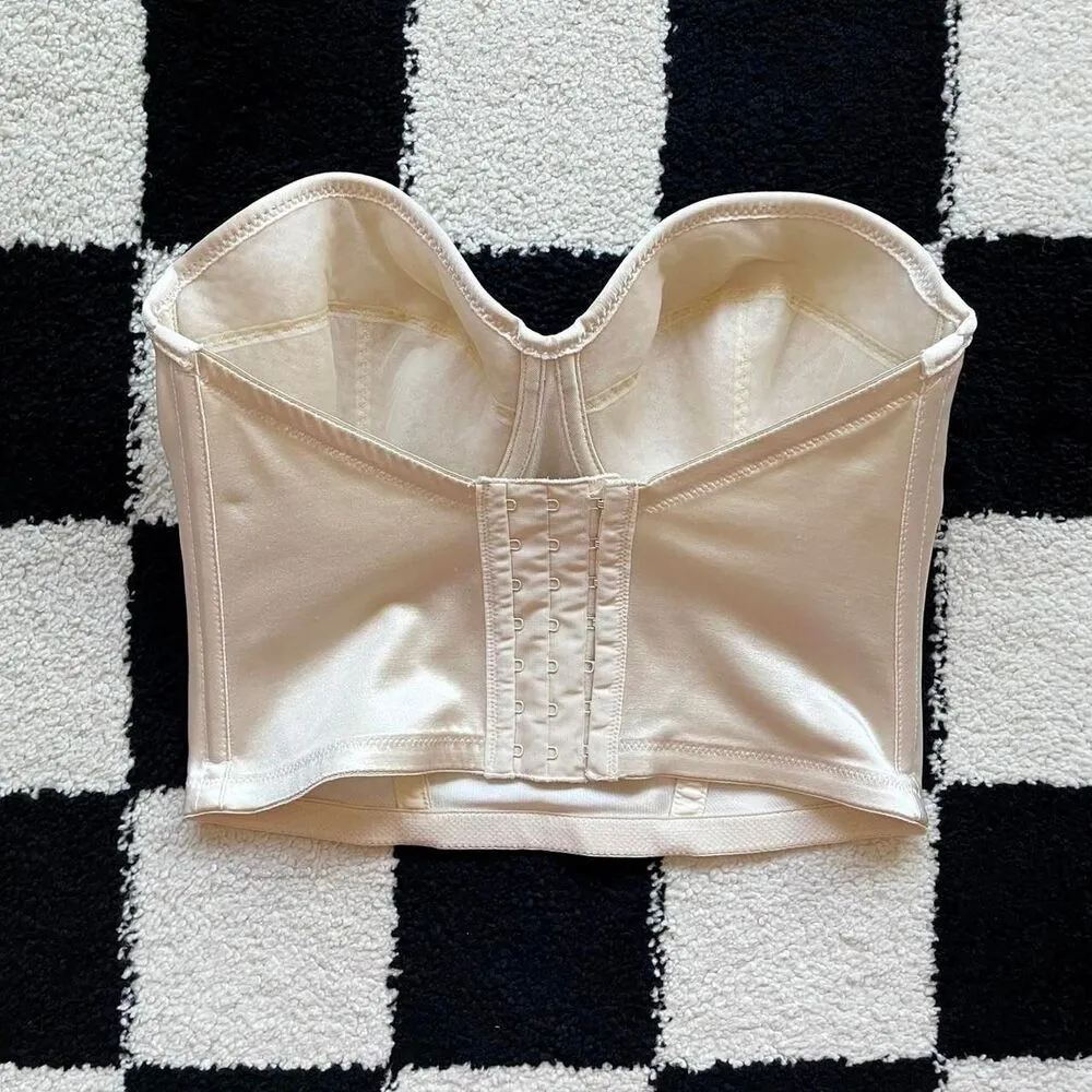 Vintage White Satin Bustier Corset Top 36C Size undefined - Image 2