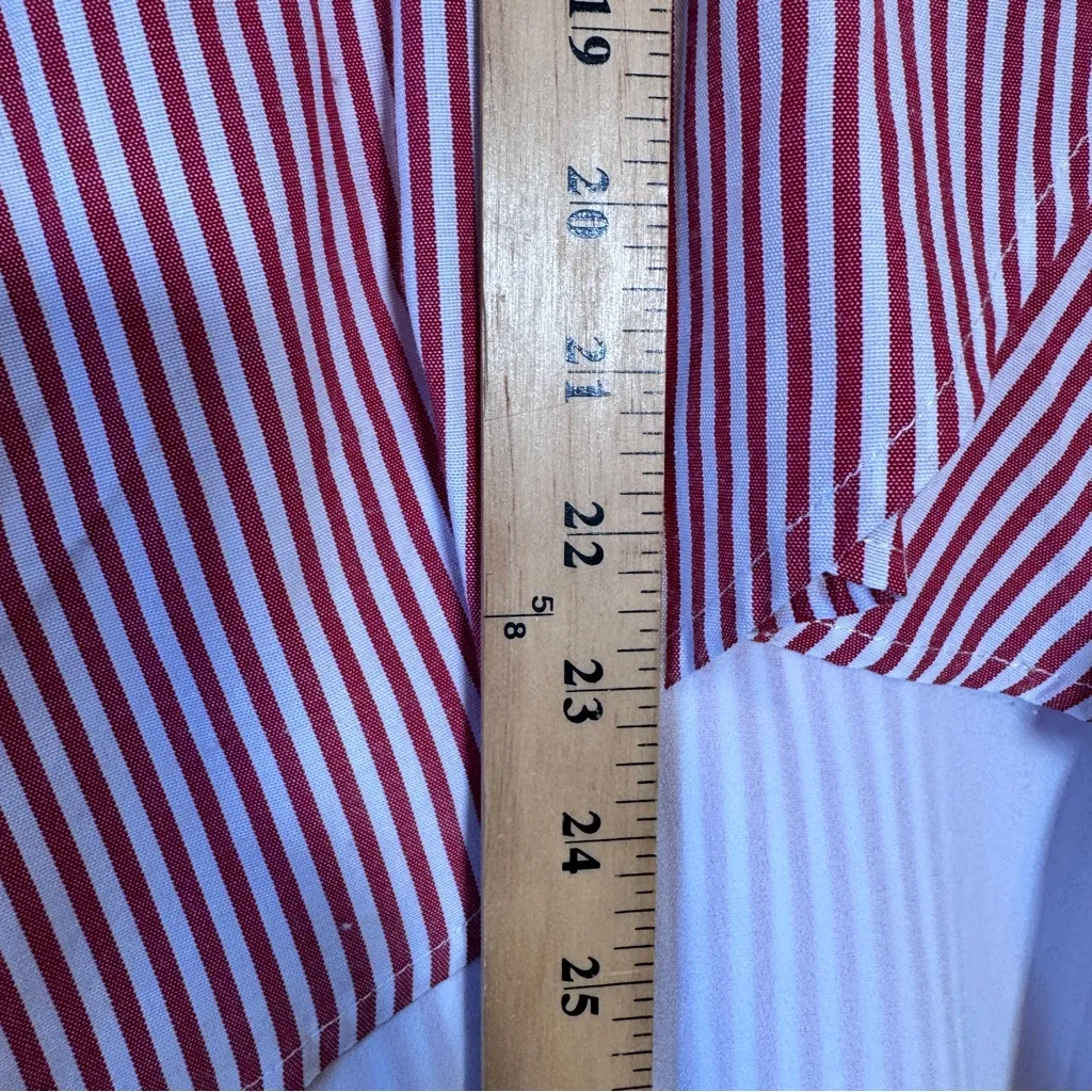 Wayf Pink White Plaid Ruffled High Low Skirt Womens S Faux Wrap Coquette Mini - Image 6