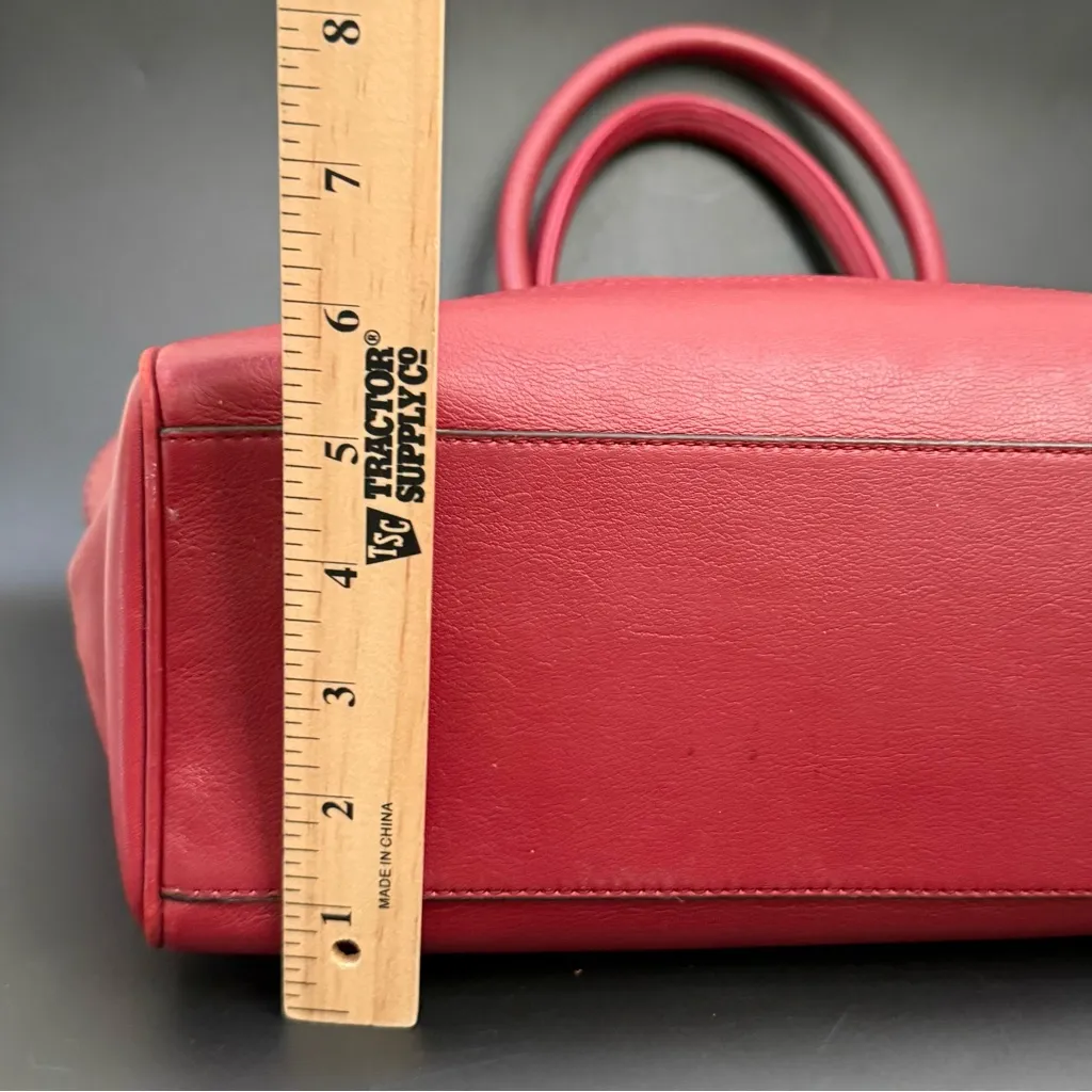 COACH 19890 Dark Red Leather Legacy Medium Candace Carryall Tote Shoulder Bag - Image 12