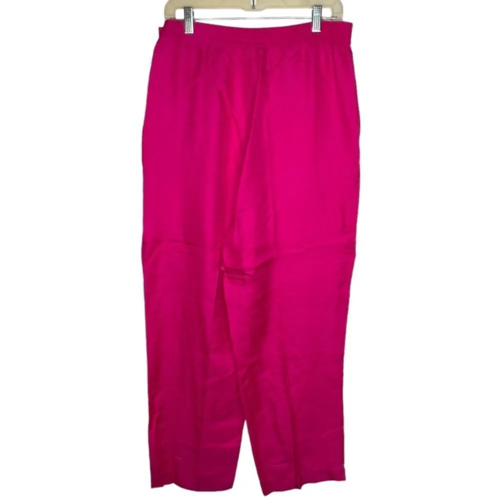 Vintage Andrea V Silk Pink Pants‎ Size L - Image 4