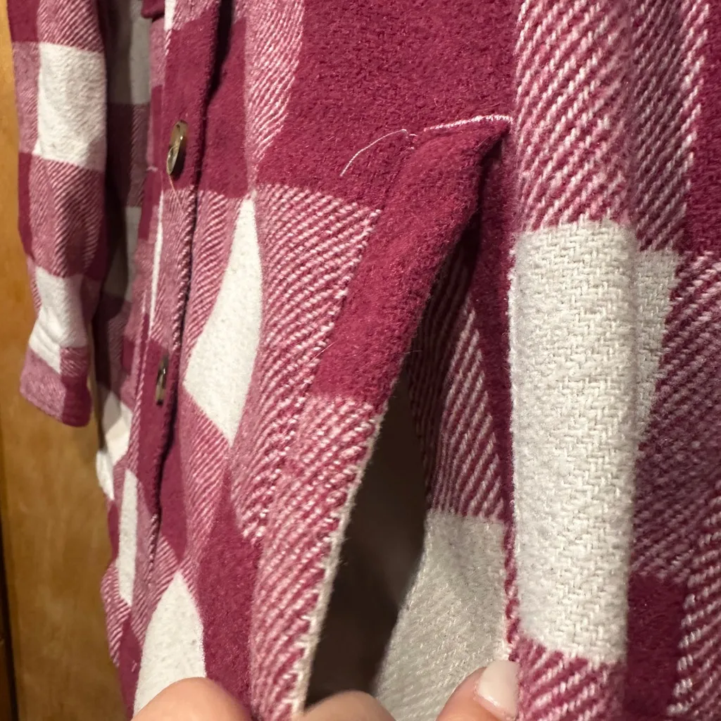 Plaid Shacket Red Size M - Image 3