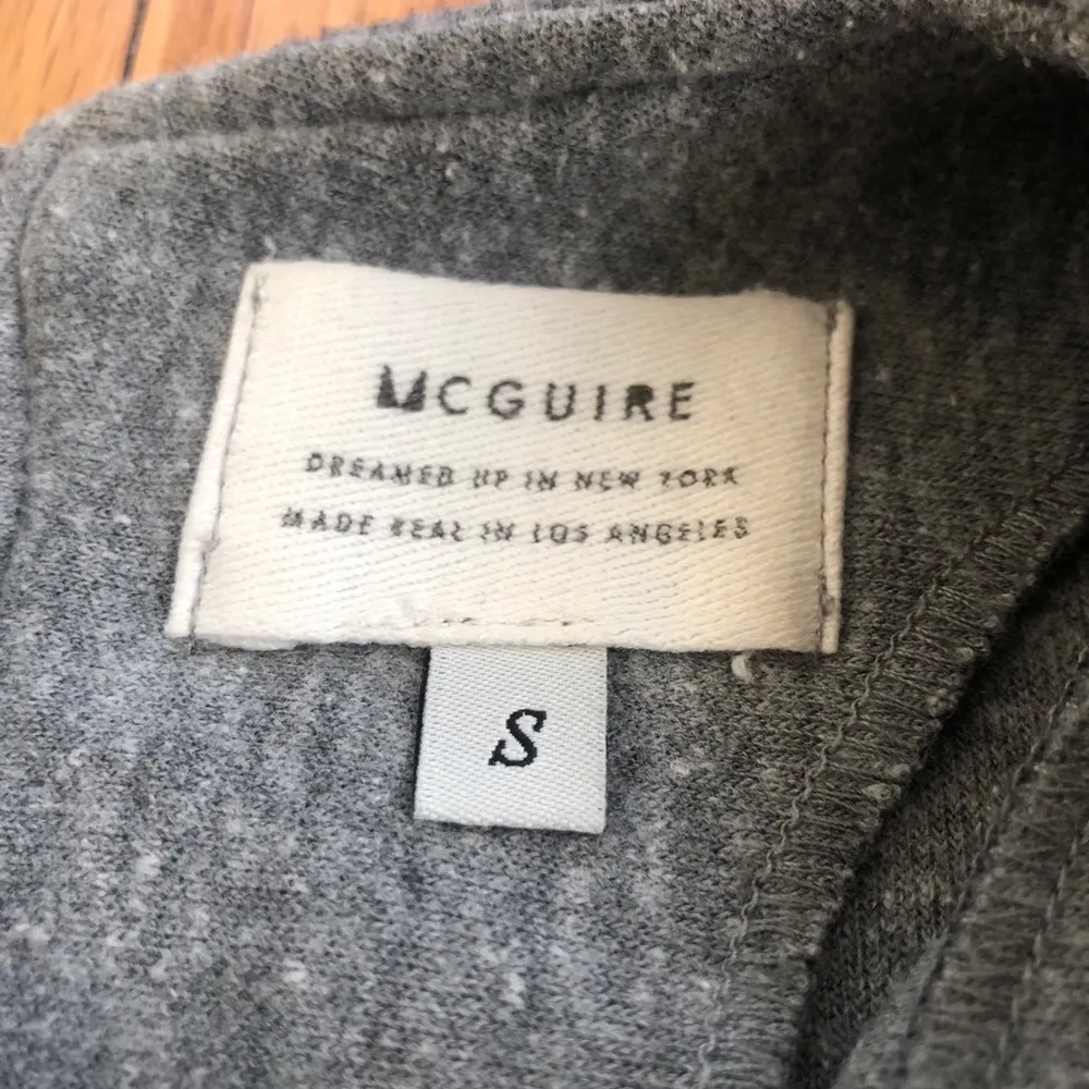 $169 McGuire Bella Tee Gray Ruffled Sleeves S - Image 6