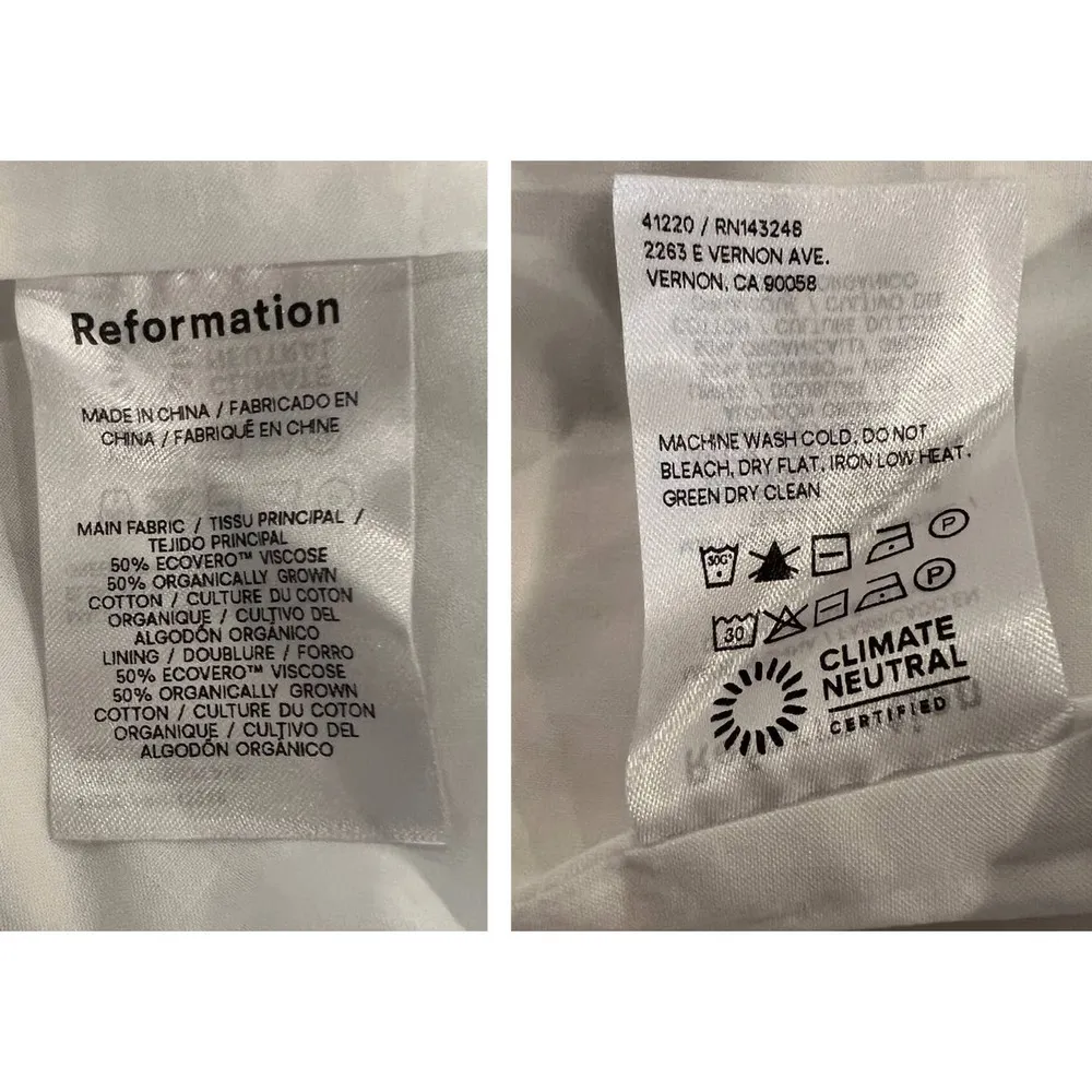 Reformation Kamryn Embroidered Smocked Waist  Midi Dress (6) - Image 8