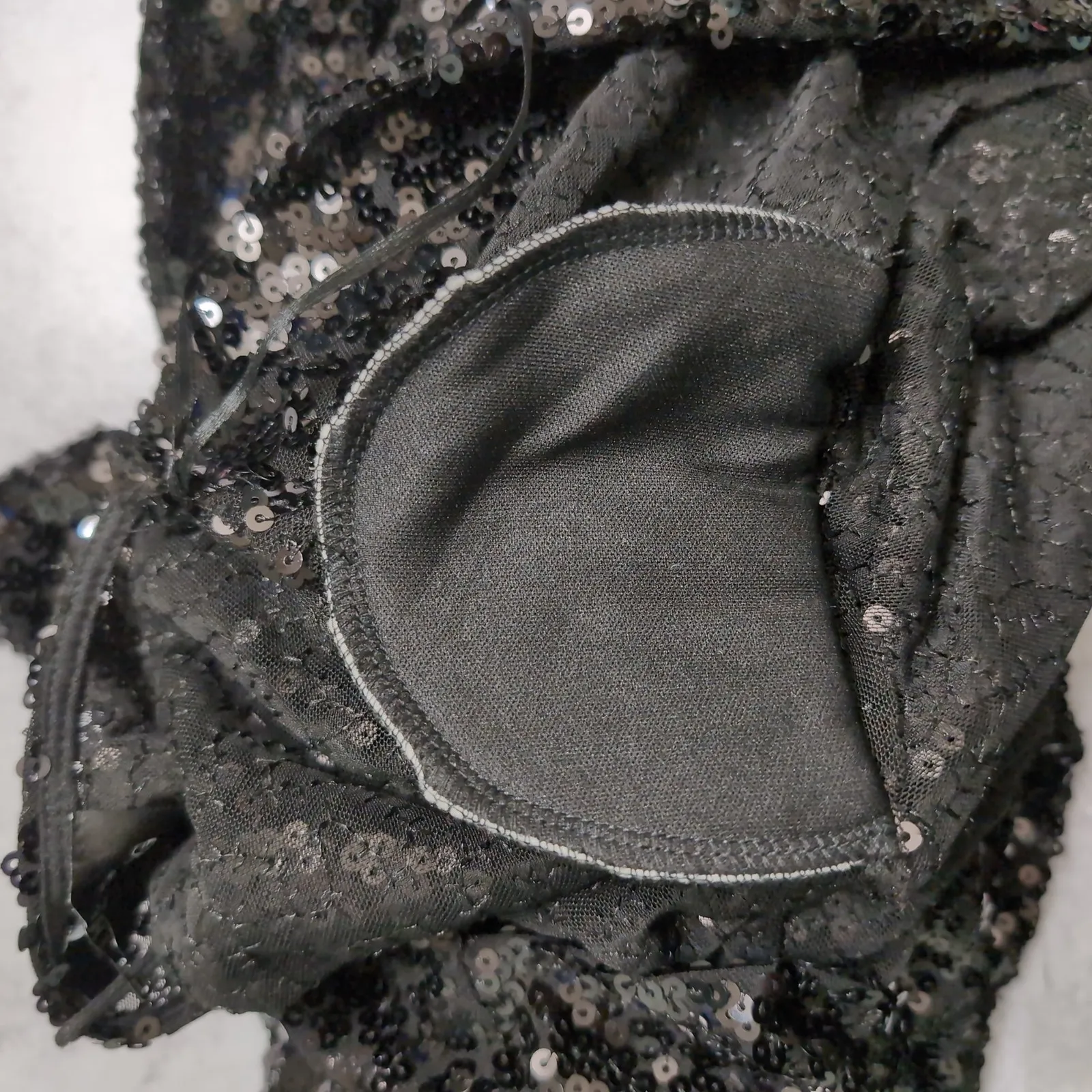 The Sang NWT  Black Sequin Ruched Mini Dress 2X (Plus Size) - Image 6