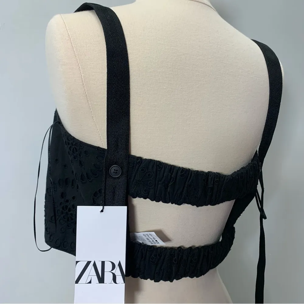 Zara crop top with cutwork embroidery - Image 4