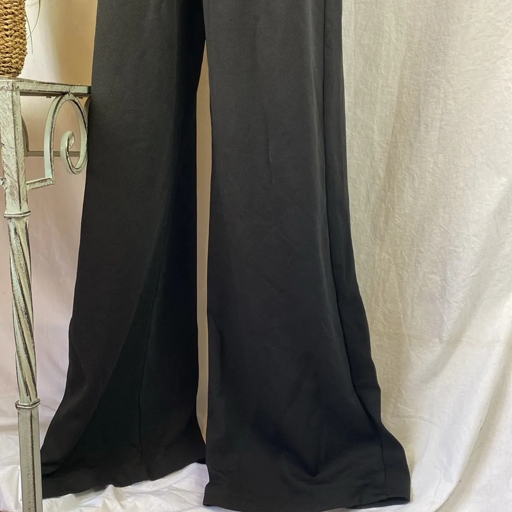 Zara Black Wide Leg Cutout Top Sleeveless Jumpsuit Pantsuit M - Image 5