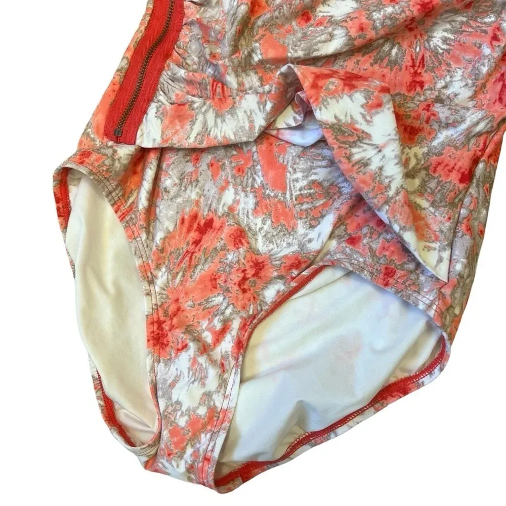 bandeau tie dye one piece swimsuit with removable strap size 6 - Image 5