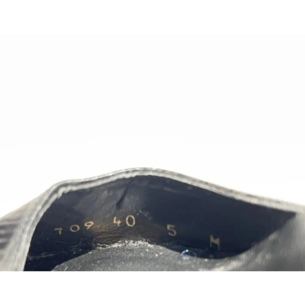 Bebe Women’s Sz 5 Black Crocodile Leather Platform Stiletto Heels Made in Spain - Image 7