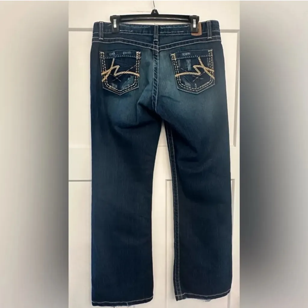 BKE Kate Dark Blue Flare Jeans EUC 31x29.5 - Image 2