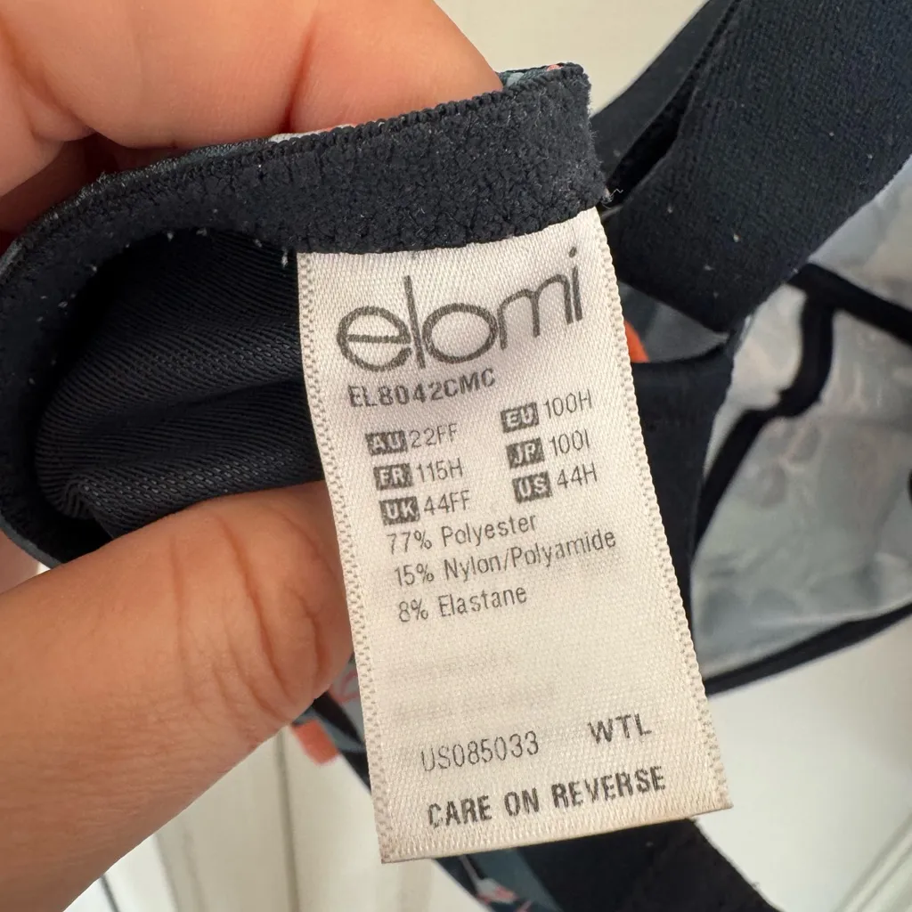 Elomi Energise Sports bra in Camotropic size 44H Blue - Image 9