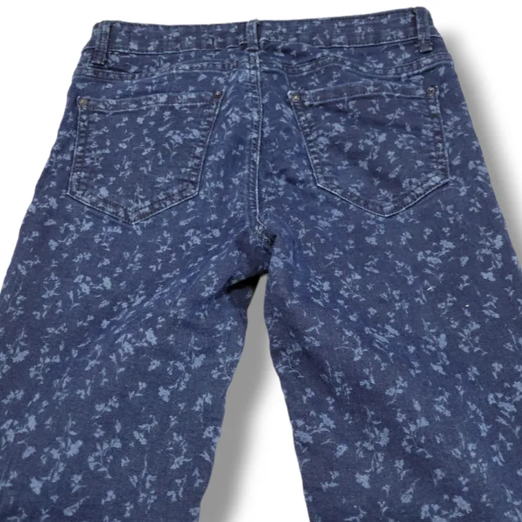 Zara Jeans Size 4 27x27.5 Womens Zara Slim Fit Jeans Stretch Skinny Jeans Floral Print  - Image 4