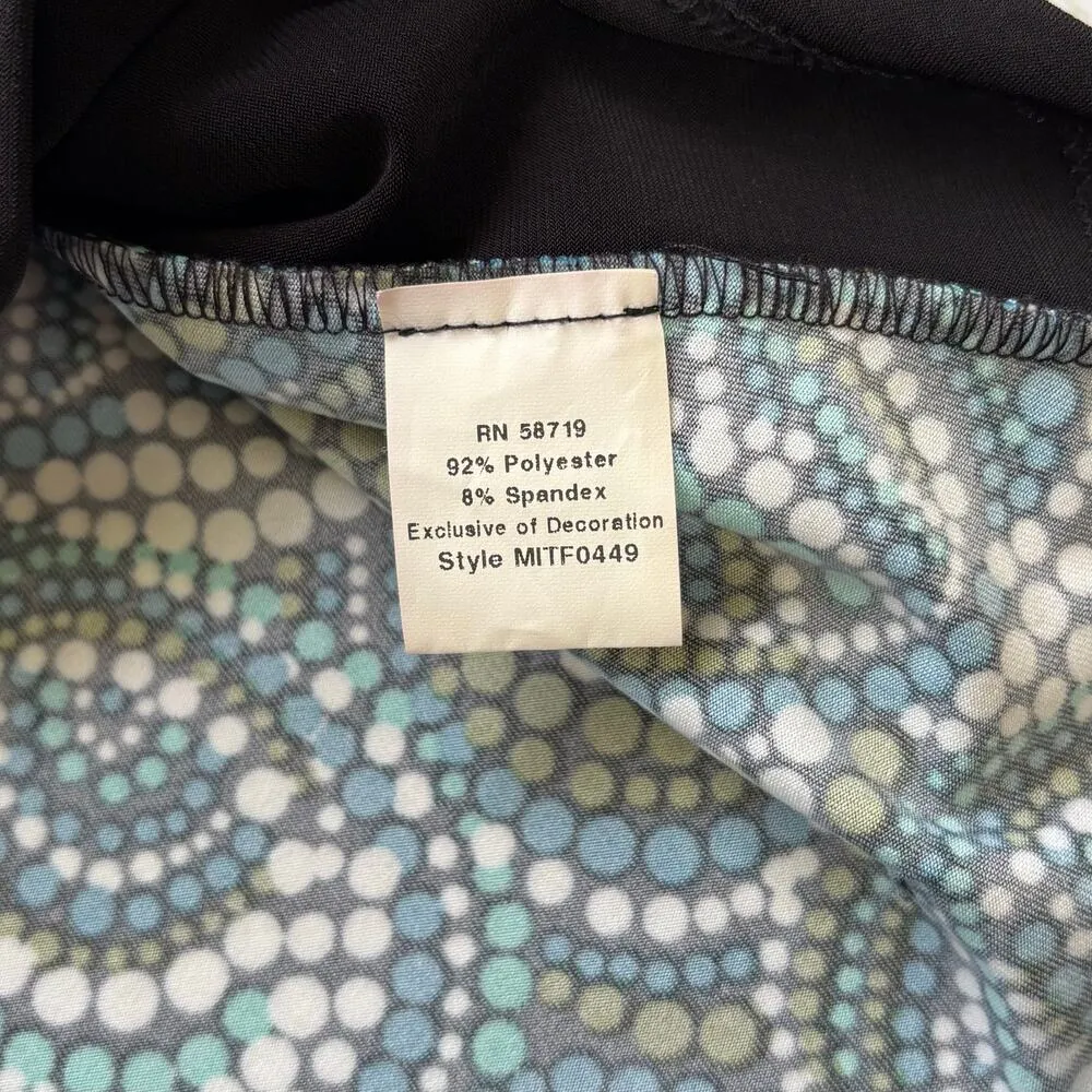 Notations Faux Wrap Boho Multicolor Dot Design Blouse Size XL - Image 8