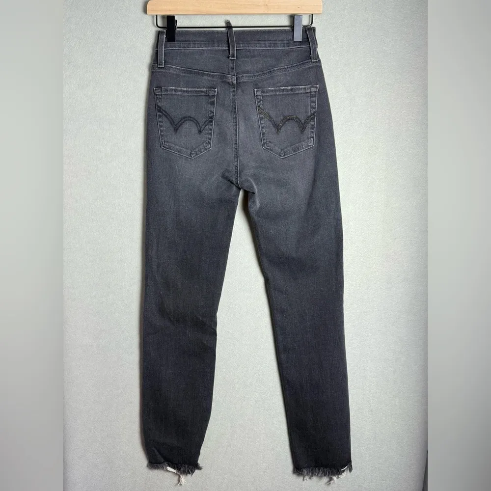 Edwin Women’s Jeans Black Bree Slim Straight Raw Hem Size 26 - Image 2