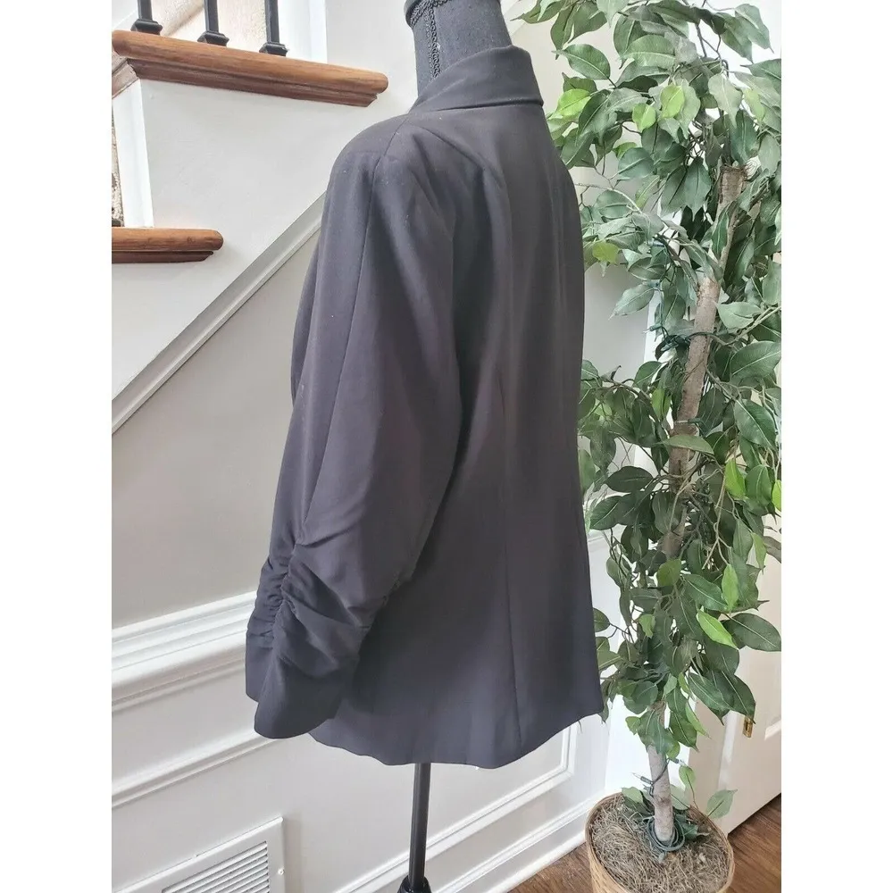 New Direction Button Long Sleeve Blazer Black Size L - Image 6