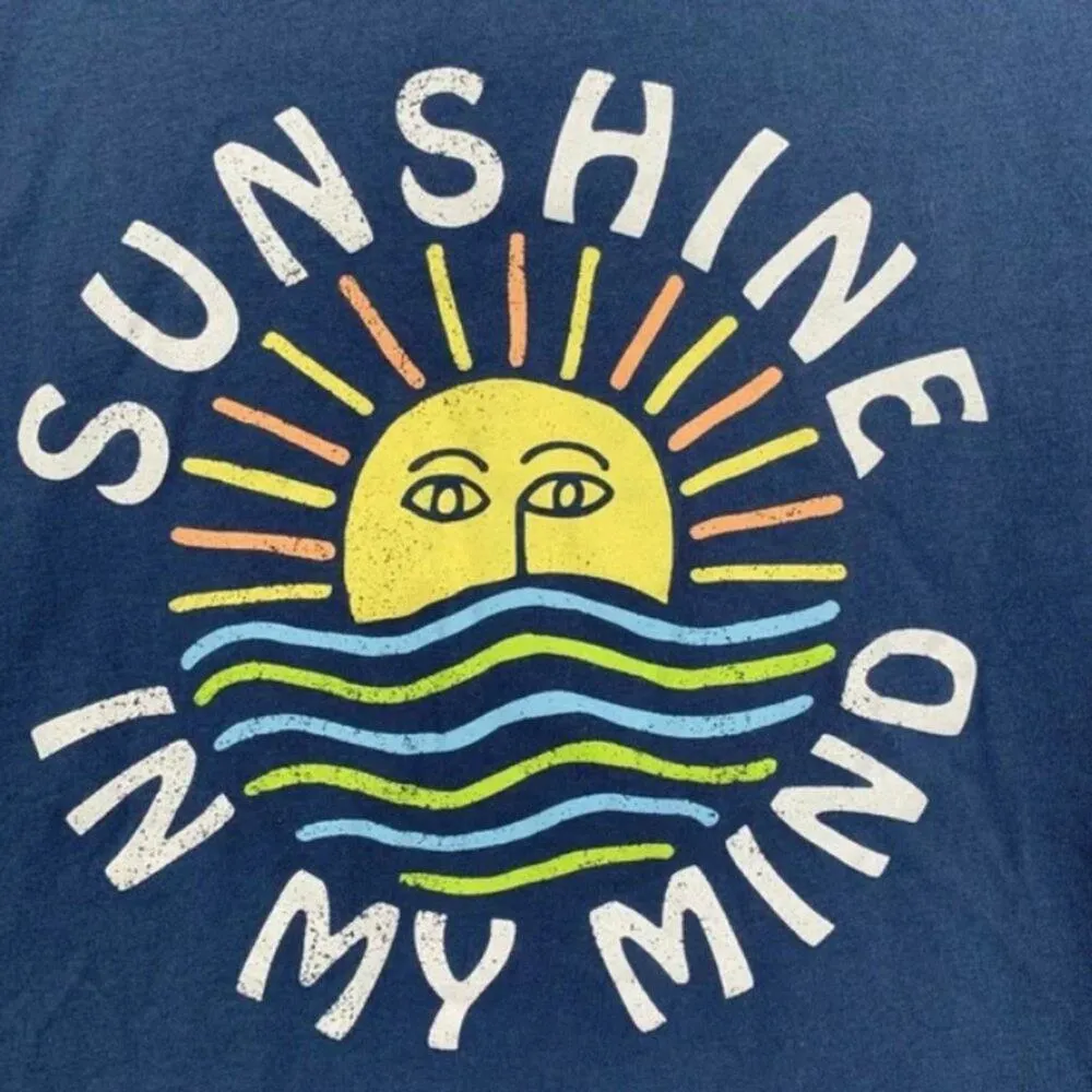 Modern Lux Crop Tee Sunshine in my Mind Size XL T-Shirt Spring Happiness Vibes - Image 3