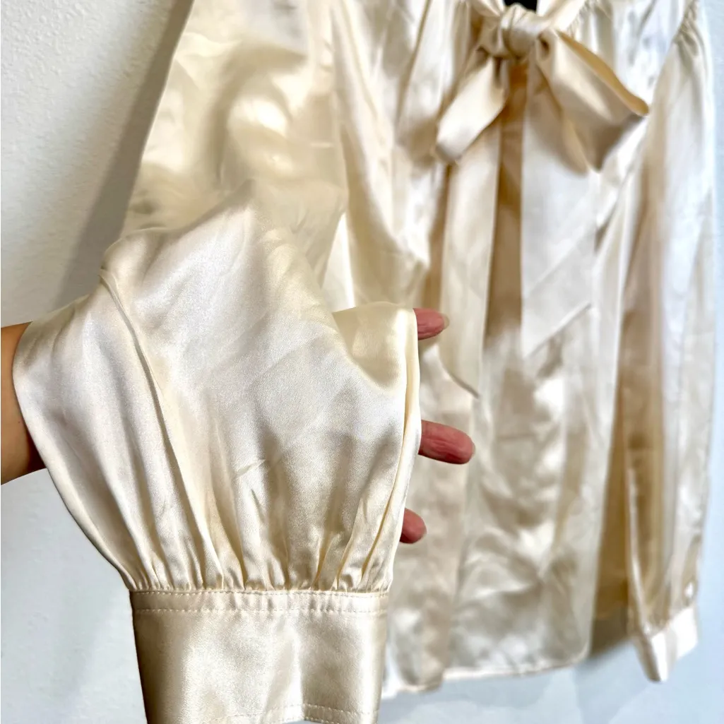 TORY BURCH SILK TIE NECK SHIRT size 12 - Image 10