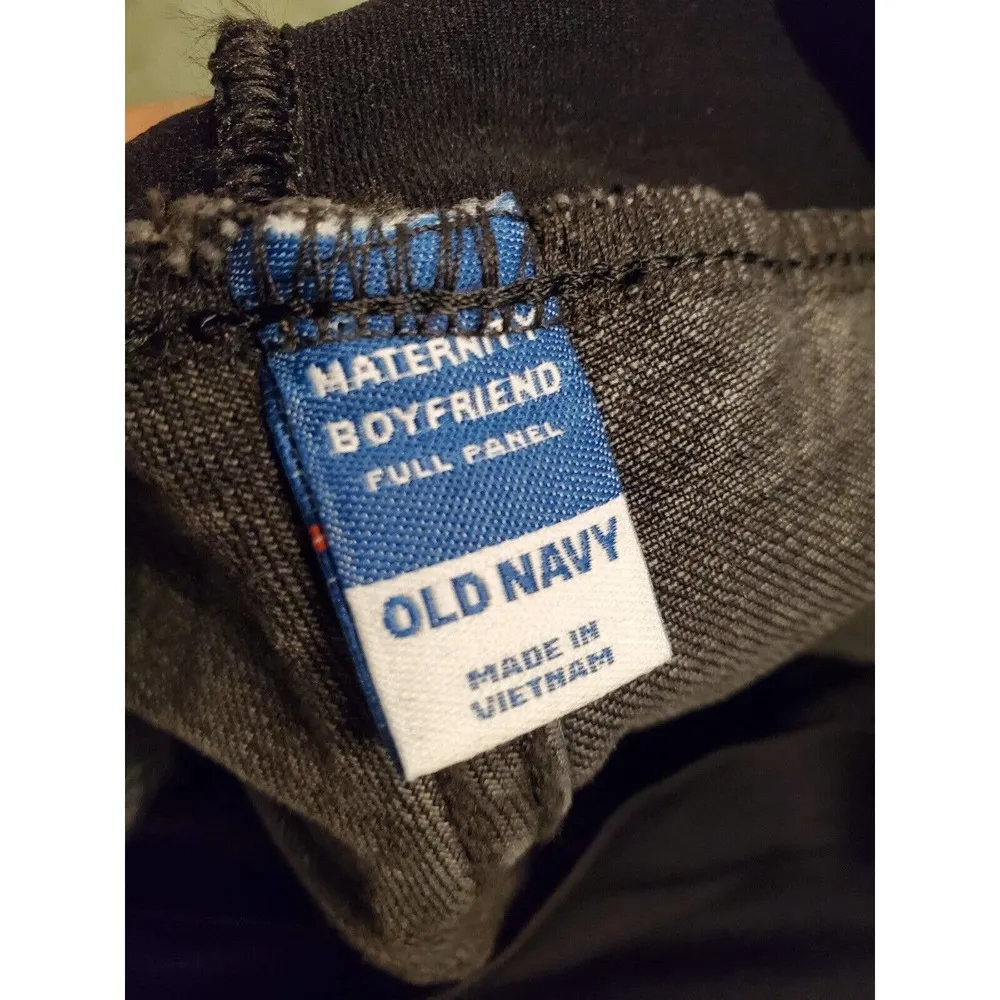 Old Navy Women's Black Cotton Pockets Maternity Straight Leg Capri Jeans Size 8S - Image 7