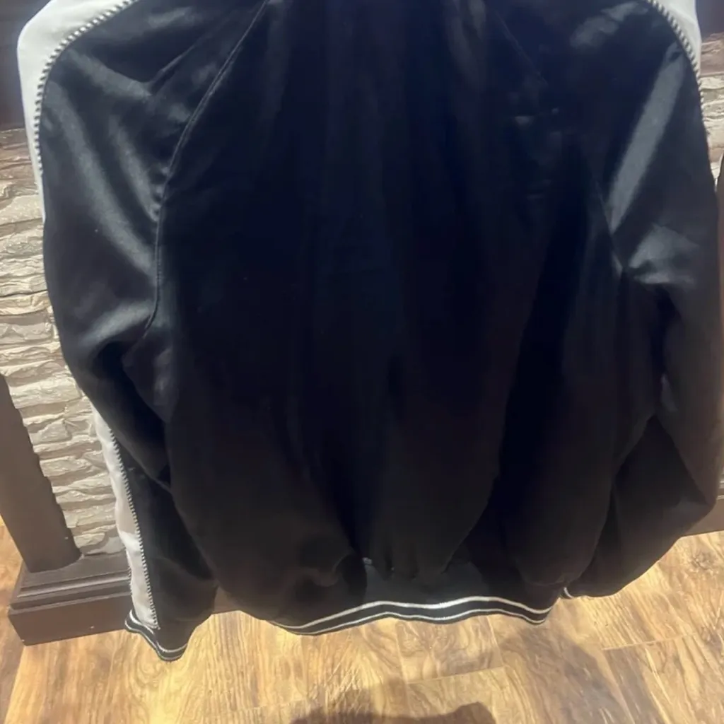 American Eagle Black‎ Bomber Jacket - Image 2