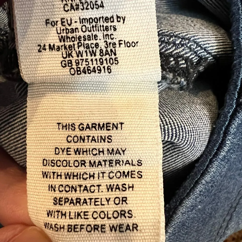 Free People We The Free Penny Pull On Flare blue Jeans stretch boho size 27 - Image 11