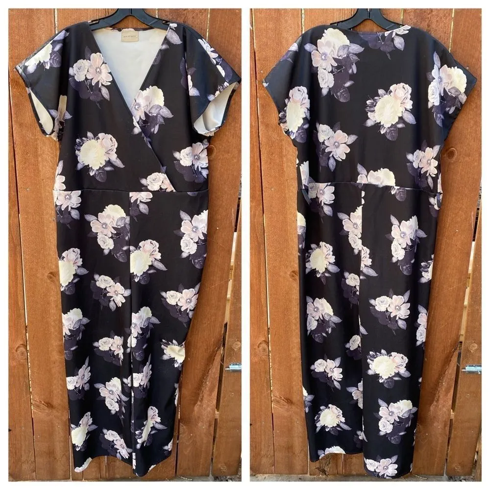 Park 217 Berlin‎ Floral Jumpsuit Black Size M - Image 2