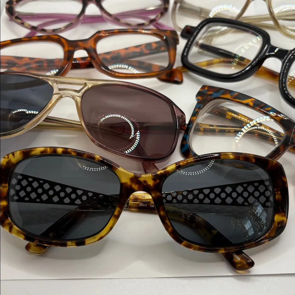 Stylish Vintage Retro Women's Sunglasses & eyeglasses Collection square cat eye Black - Image 2