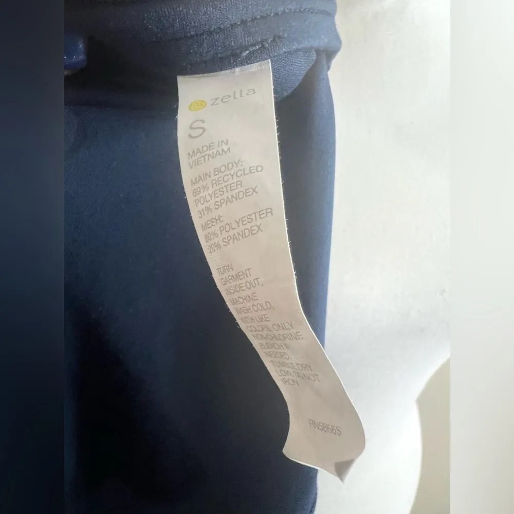 Zella navy blue zip front jacket small - Image 14