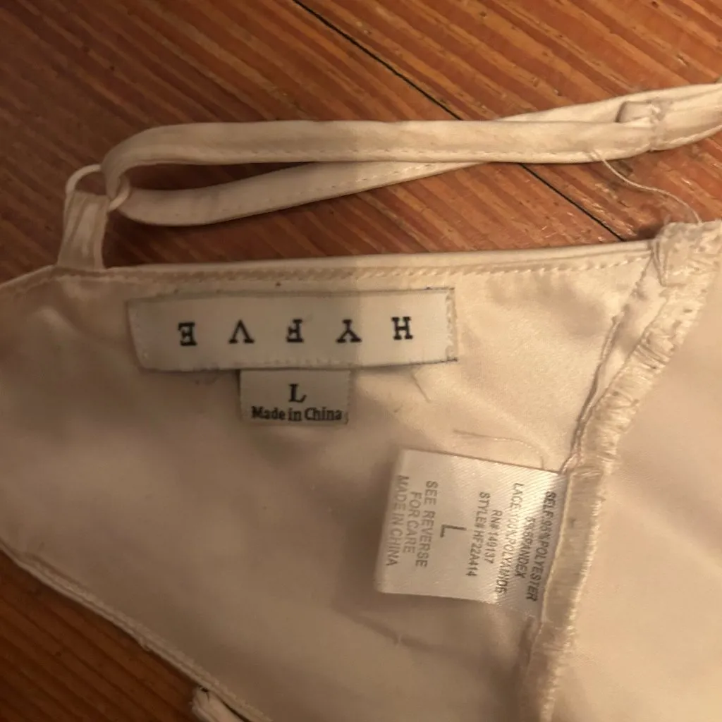 Vintage Satin Cream White Corset Style Open Back Top - Image 6