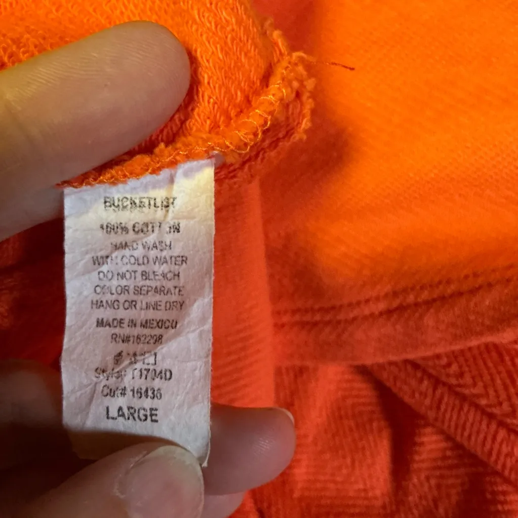 Bucket List Orange Slouchy poncho top Size L - Image 3