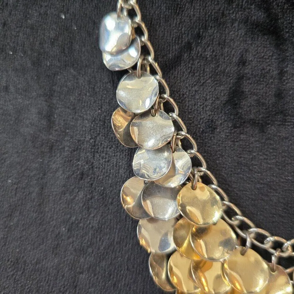 Womens Fashion Gold Tone Metal Charms Fancy Necklace Jewelry with Lobster Clasp Silver - Image 5