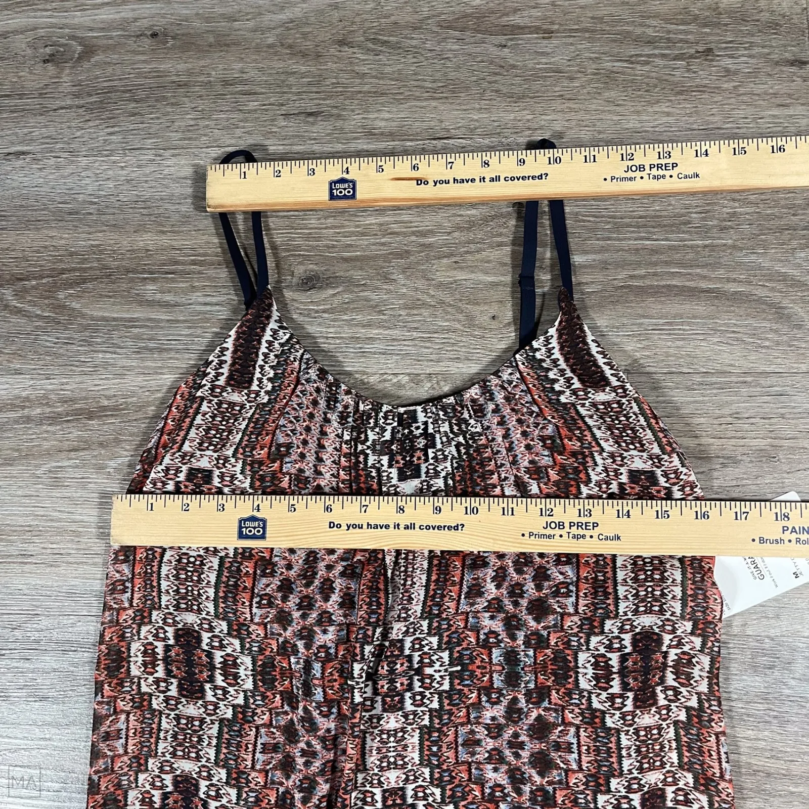 NEW Athleta Women's Jetty Dress Maxi Lightweight All Over Print M Orange/Cream - Image 3