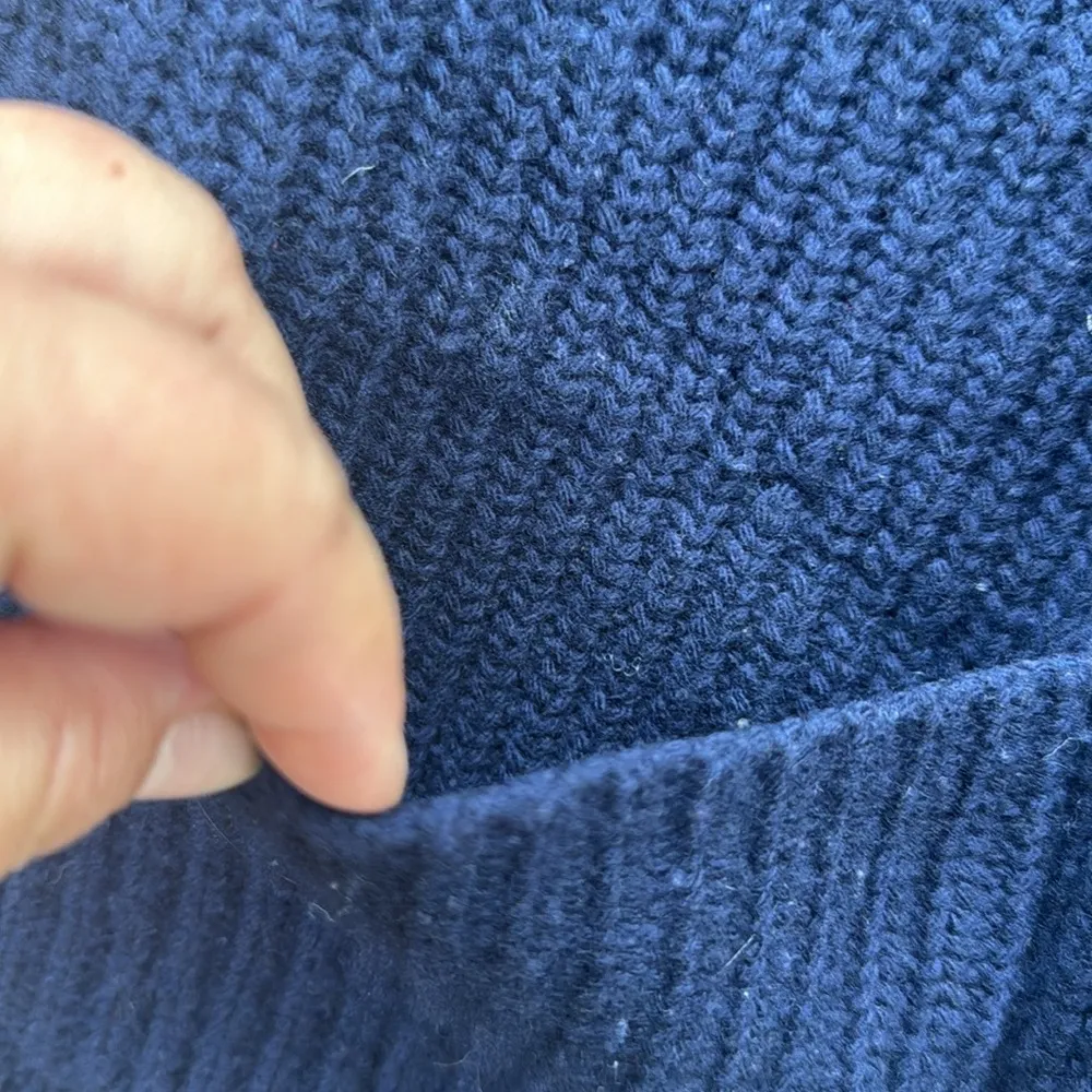 John Patrick Organic Merino Wool Knit Open Front Cardigan Navy XS Blue - Image 4