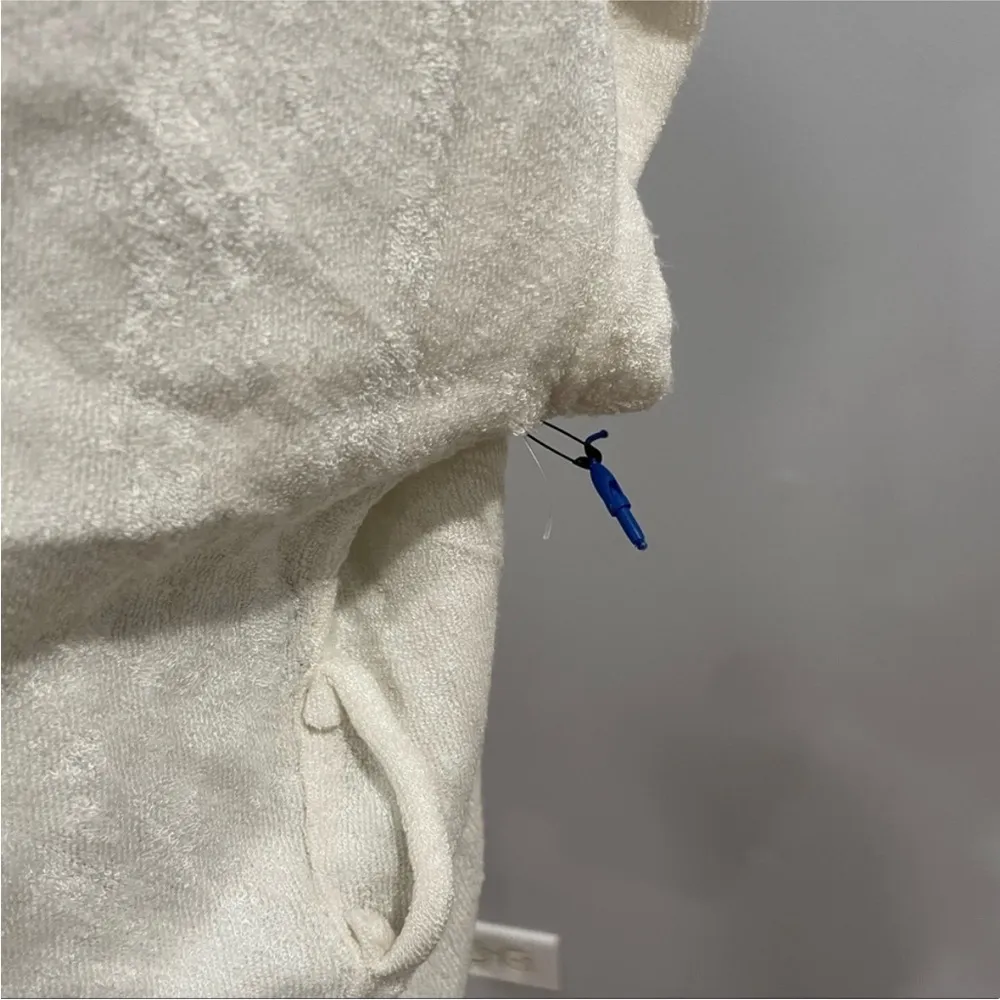 Simon Miller Lono Cotton Modal Terry Wrap Tunic Kimono Small S White - Image 4