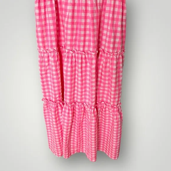 Tuckernuck Pomander Place Nellie Pink Gingham Smocked Midi Dress XL‎ - Image 8