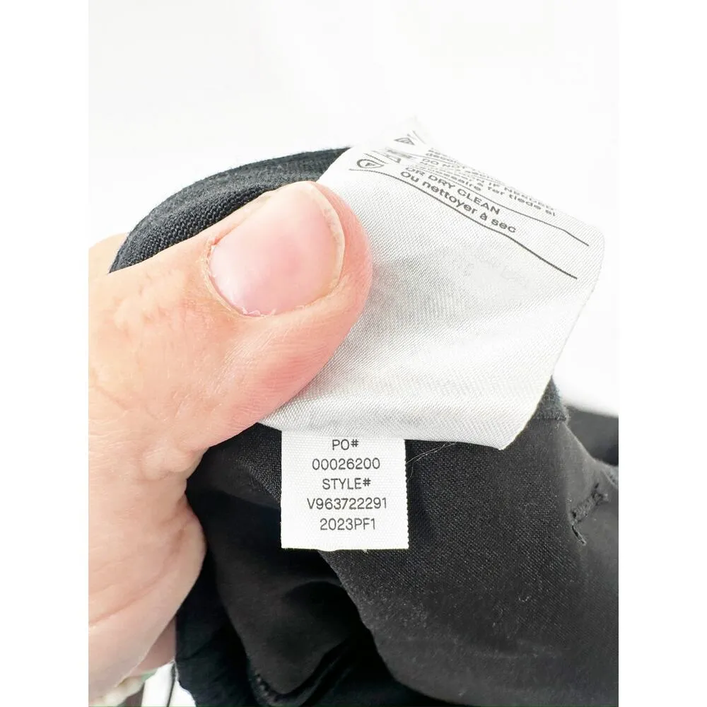 Vince Black Wide Leg Pleated Linen Blend Pull-On Slack Pants Size Medium NWT - Image 7