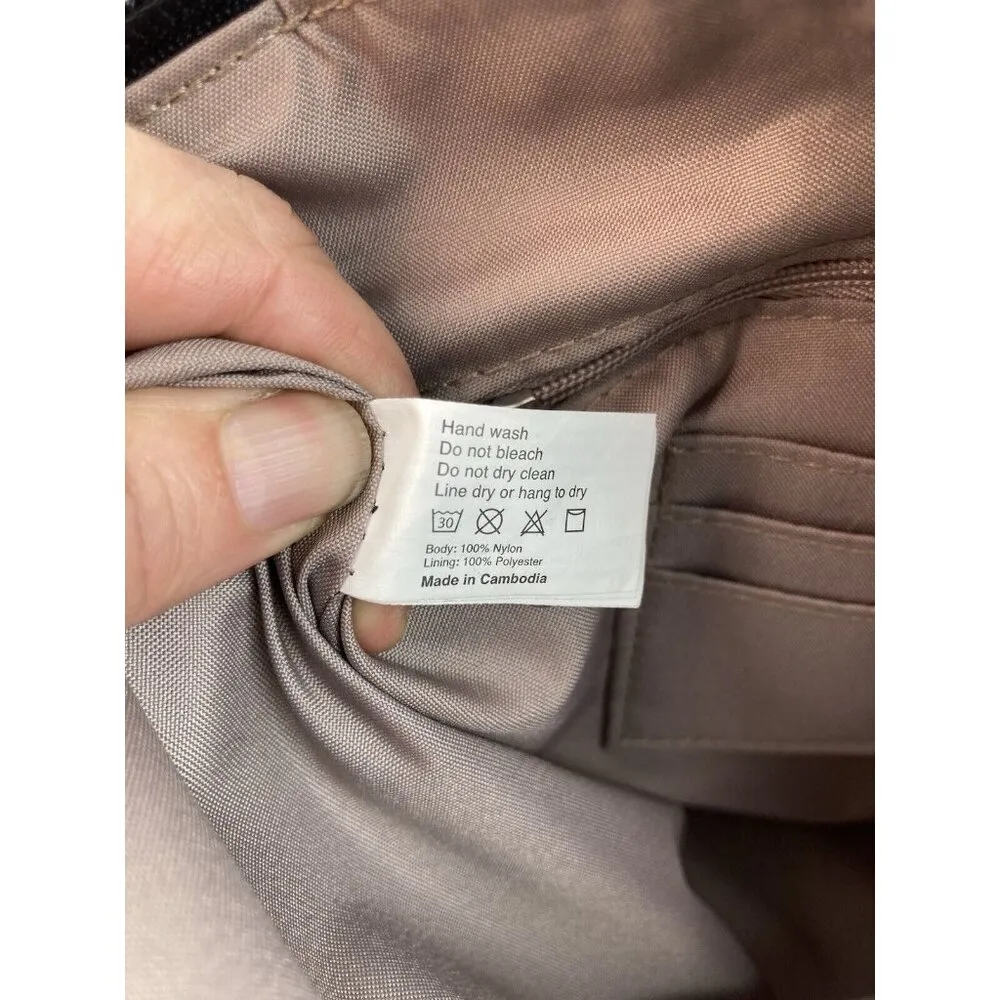 *BAGGALLINI Bag Womens Black Nylon Town Bagg Crossbody Strap Zip Pockets - Image 11