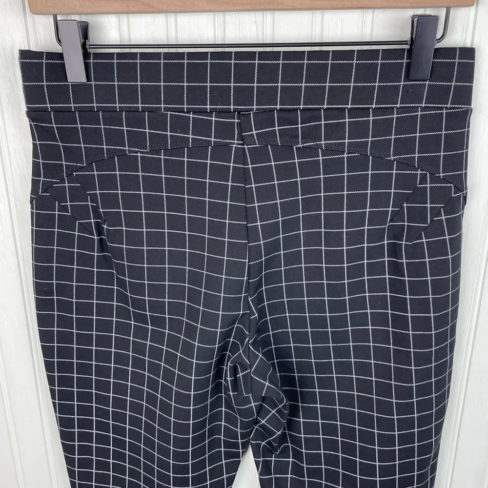 Kay Unger  New York Basic Ponte Pull On Pants Black White Windowpane Size Medium - Image 8