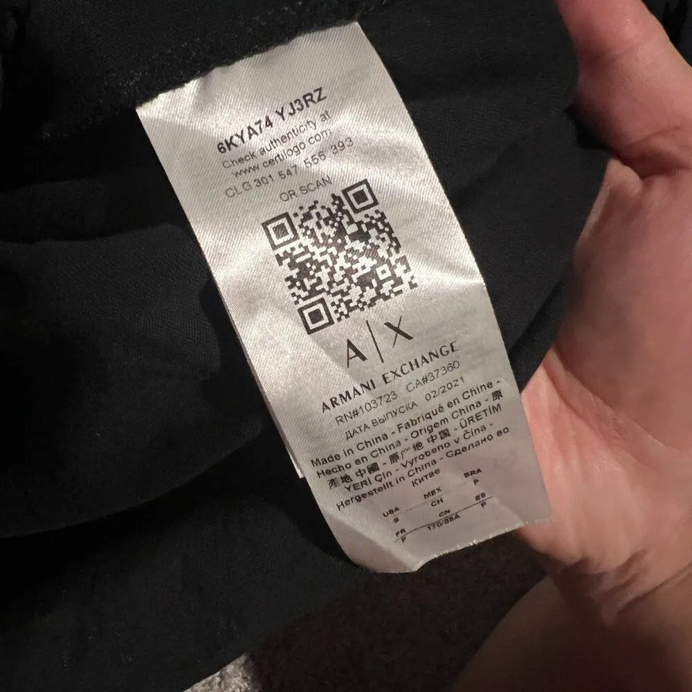 Armani Exchange Women's Tee Shirt Dress with Logo Lettering , Black small - Image 8