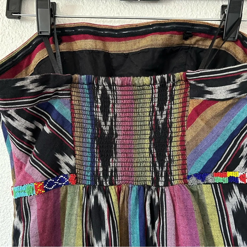 Anthropologie Edme & Esyllte pueblo ikat strapless dress sz 4 - Image 8